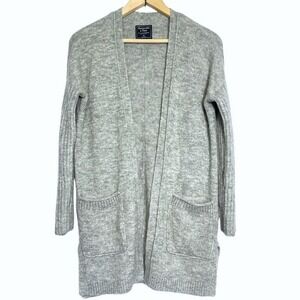 Abercrombie & Fitch Cardigan Sweater Womens XS Long Line Open‎ Front Knit Cozy